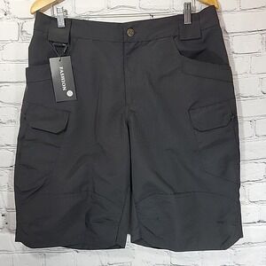 Ripstop Cargo Shorts Mens Sz XL Black Tech Pockets New NWT
